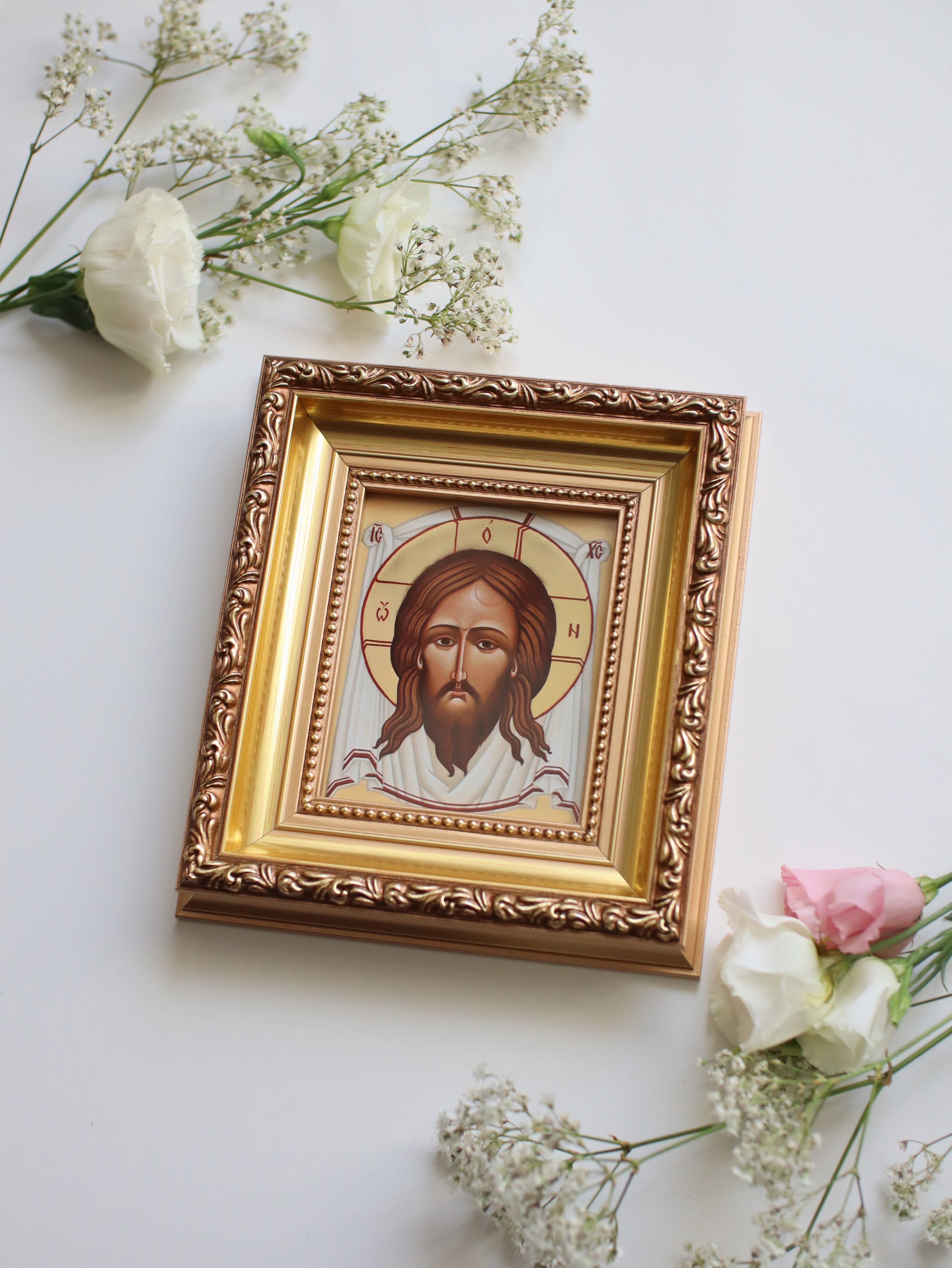 Printed Icon of the Holy Mandylion (Image Not Made by Hands)